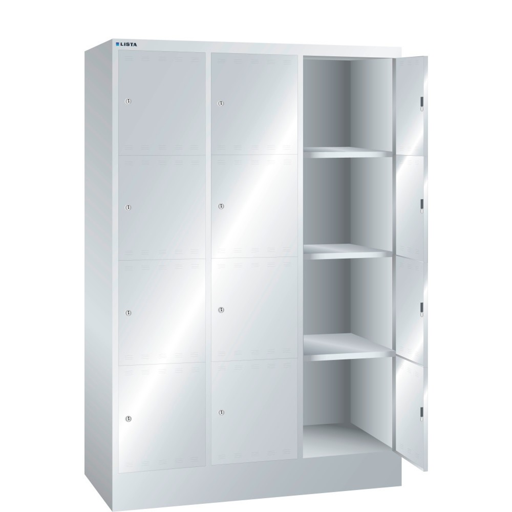 Illustration du produit: LISTA Armoire à casiers, (lxPxH) 1 205x500x1 795 mm, 3x4 casiers, dispositif de fermeture
