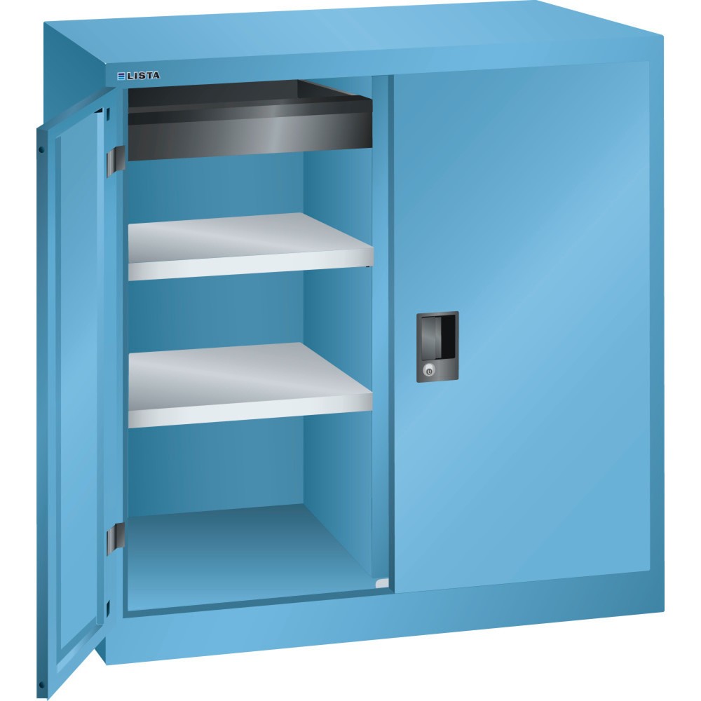 Illustration du produit: Armoire d'appoint LISTA, (lxPxH) 1 000x580x1 000 mm, 2 étagères réglables