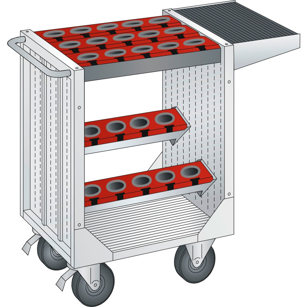 Illustration du produit: Chariot de transport NC LISTA 36x27E, (lxPxH) 1 077x514x932 mm, ISO-SK 50, gris clair
