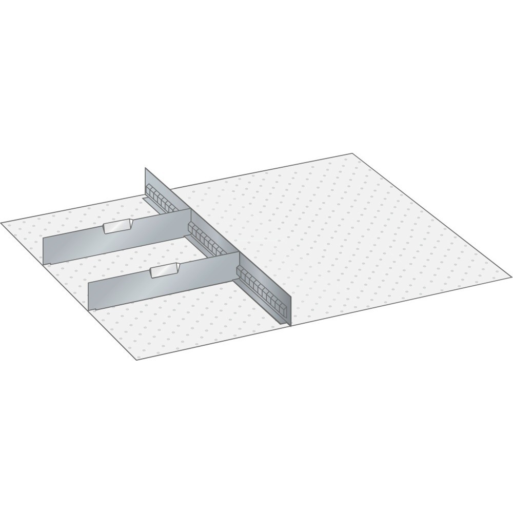 Illustration du produit: Jeu de parois à fentes et de plaquettes de séparation LISTA 36x36E, (lxPxHF) 612x612x250 mm, 1 paroi à fentes, 2 plaquettes de séparation