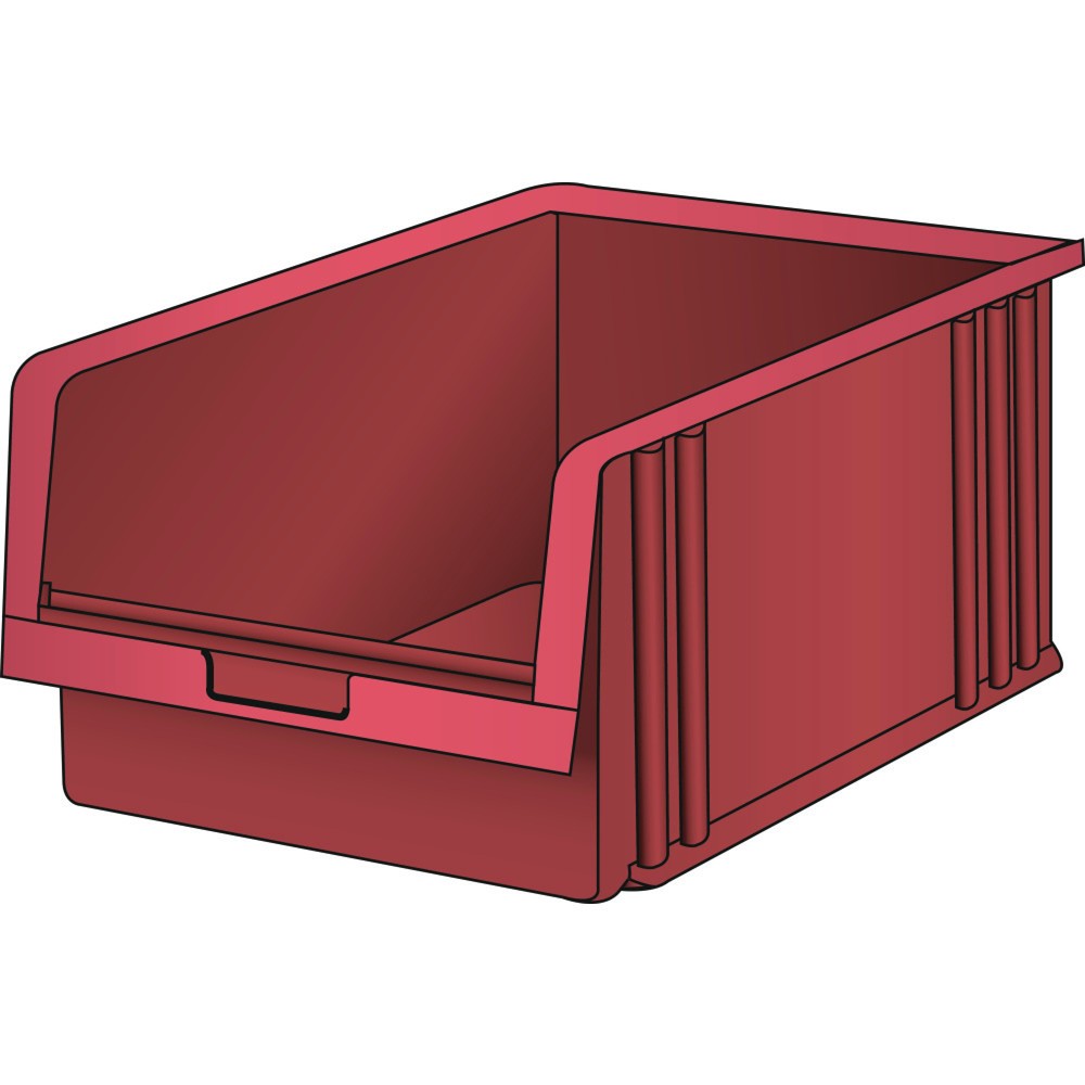Illustration du produit: Récipients synoptiques LISTA, (lxPxH) 311x492x199 mm, taille 6, rouge