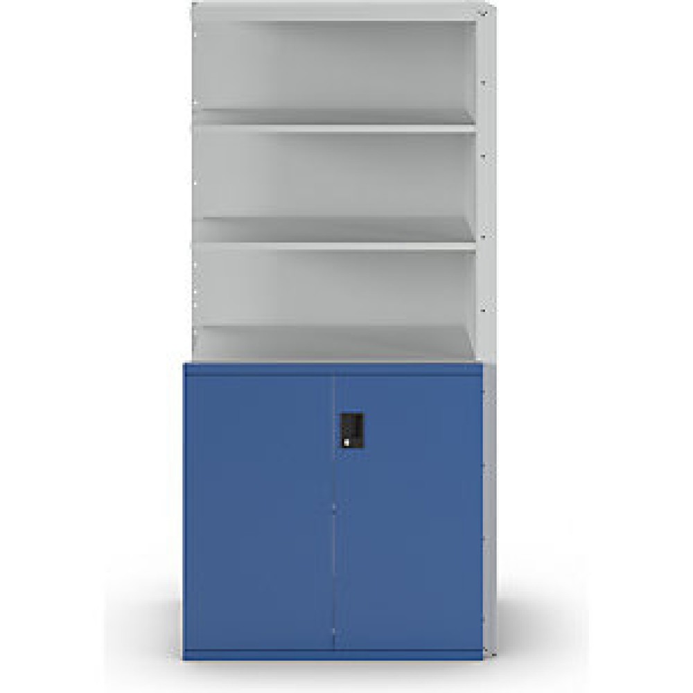 Produktabbildung Nr. 3: LISTA Beistellschrank Premium mit Flügeltüren, AF, lichtgrau, lichtblau
