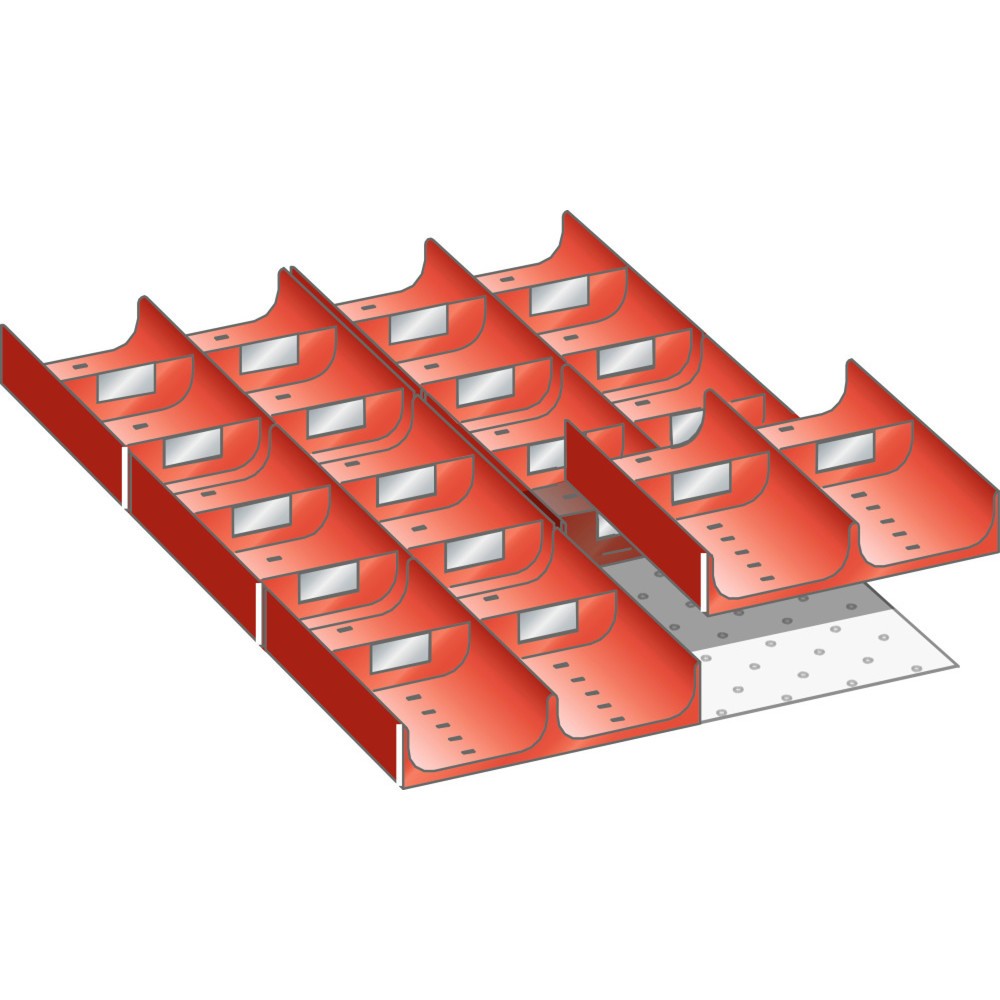 Produktabbildung: LISTA Set Mulden 18x27E, (BxTxFH) 306x459x50mm, 26 -teilig