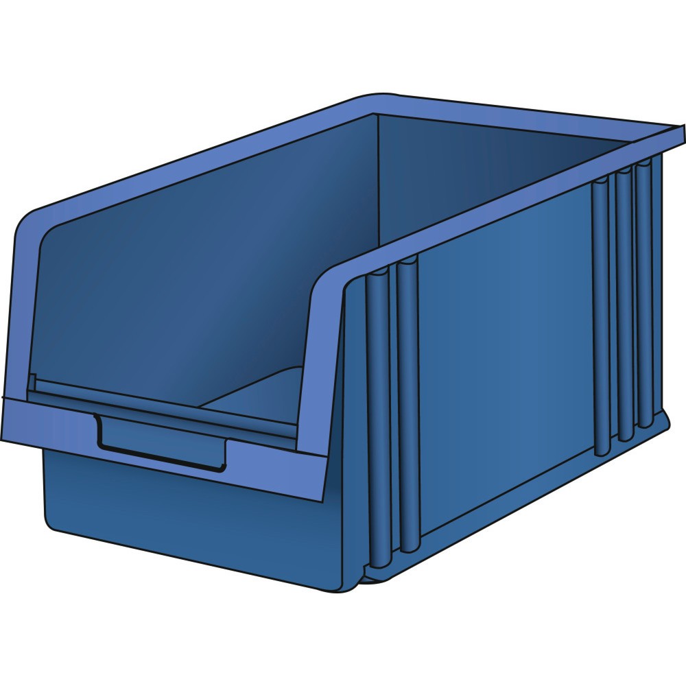 Produktabbildung: LISTA Sichtlagerkasten, HxBxT 198 x 210 x 343 mm, Grösse 5, blau