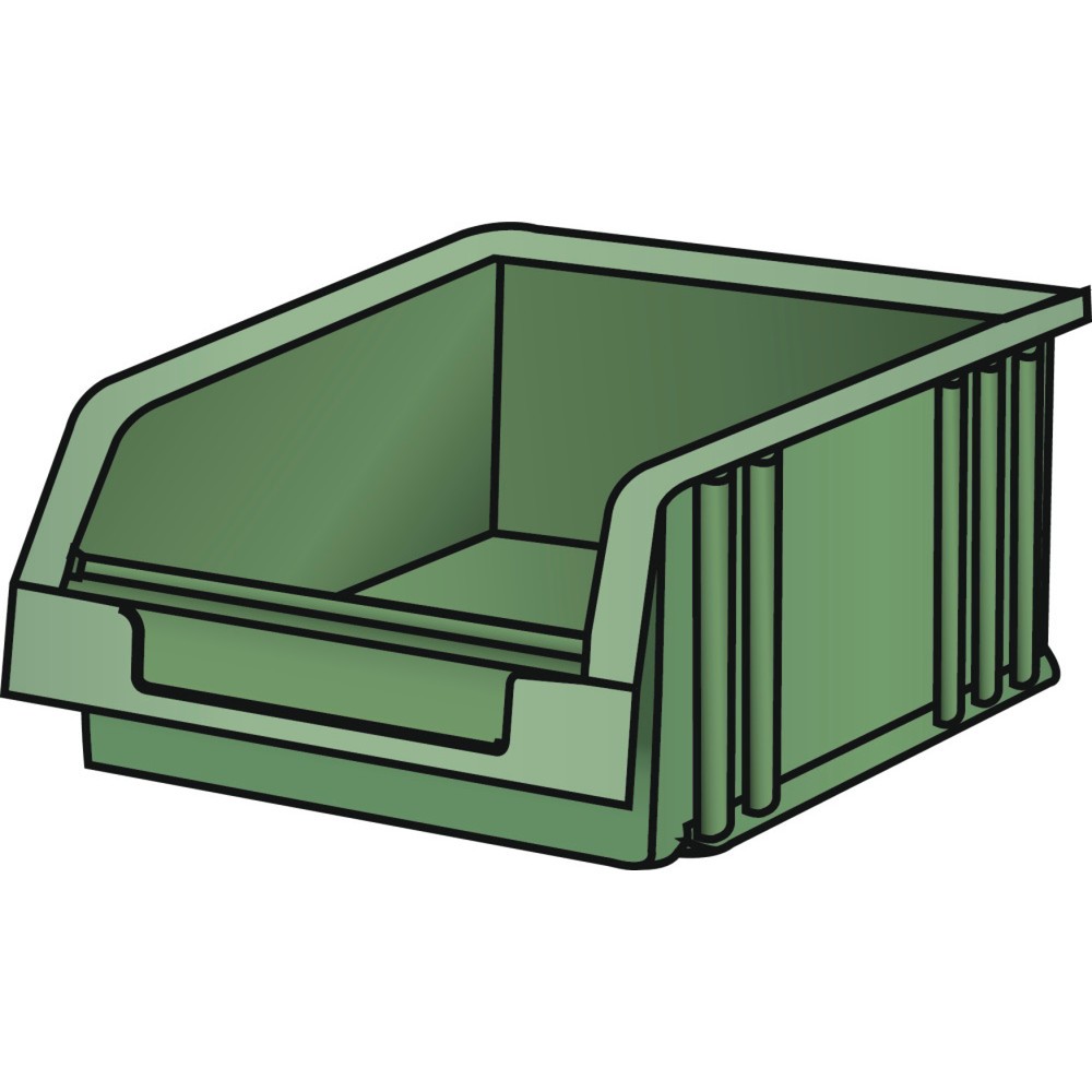 Produktabbildung: LISTA Sichtlagerkasten, HxBxT 50 x 101 x 90 mm, Grösse 2, grün