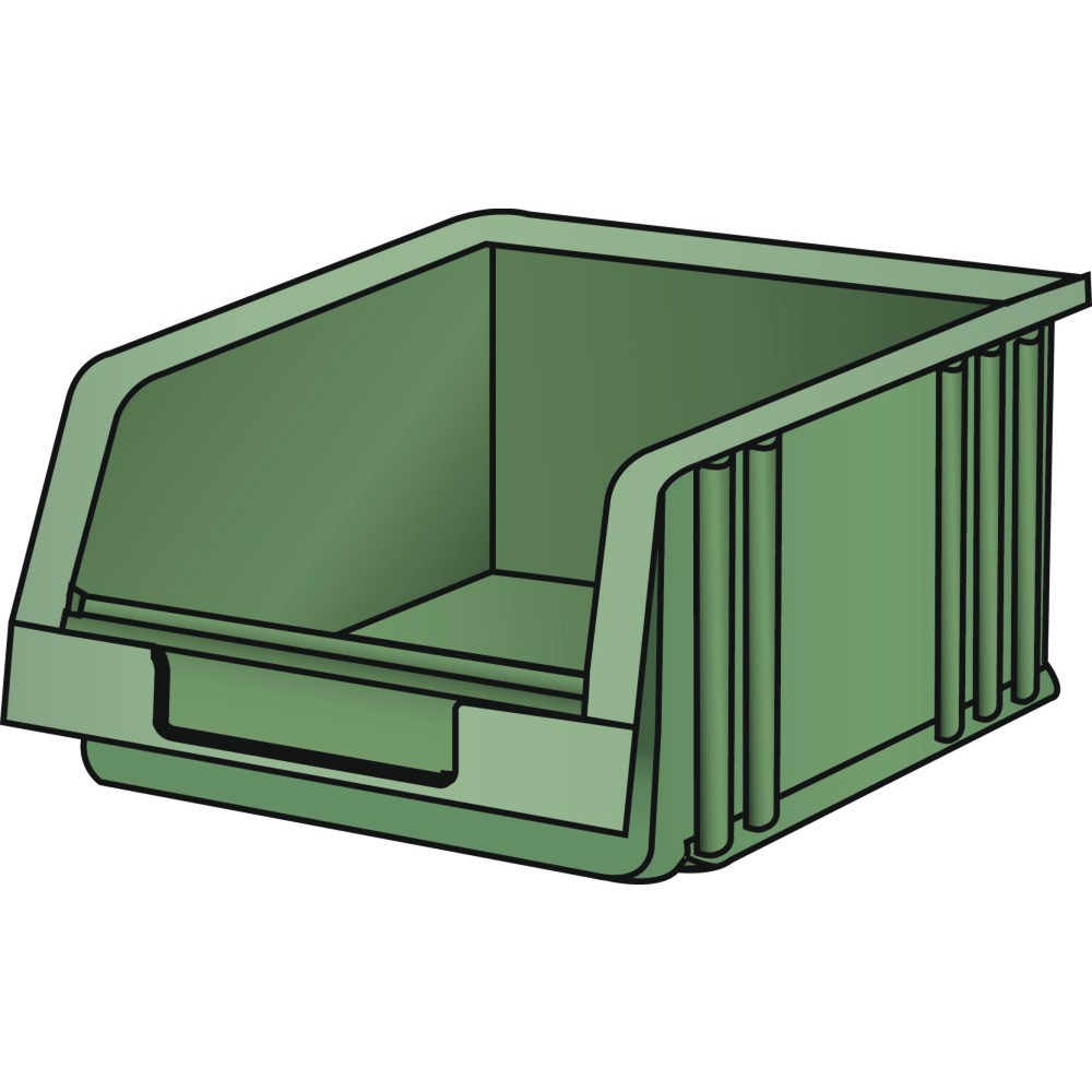 Produktabbildung: LISTA Sichtlagerkasten, HxBxT 75 x 103 x 164 mm, Grösse 3, grün