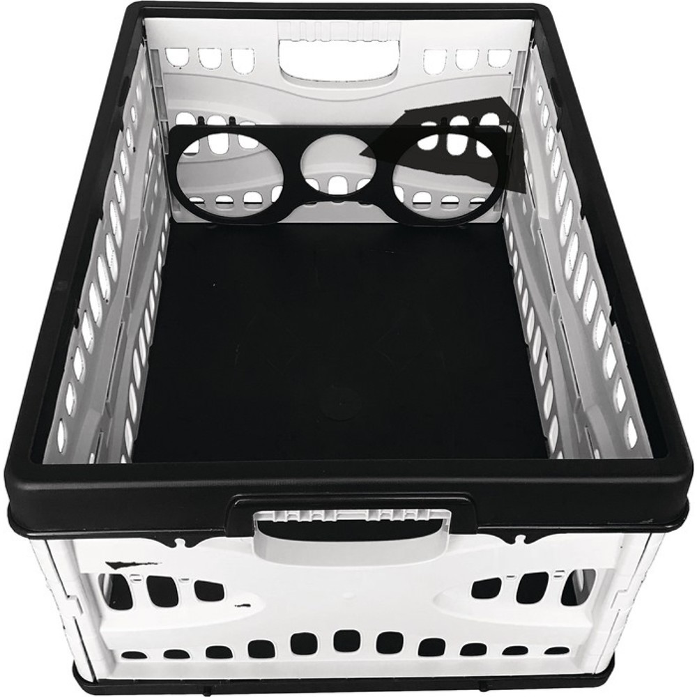 Produktabbildung Nr. 3: LOCKWEILER Caisse pliable, avec 2 poignées et porte-bouteilles, L485xl345xH230mm contenu 35 l, noir-gris