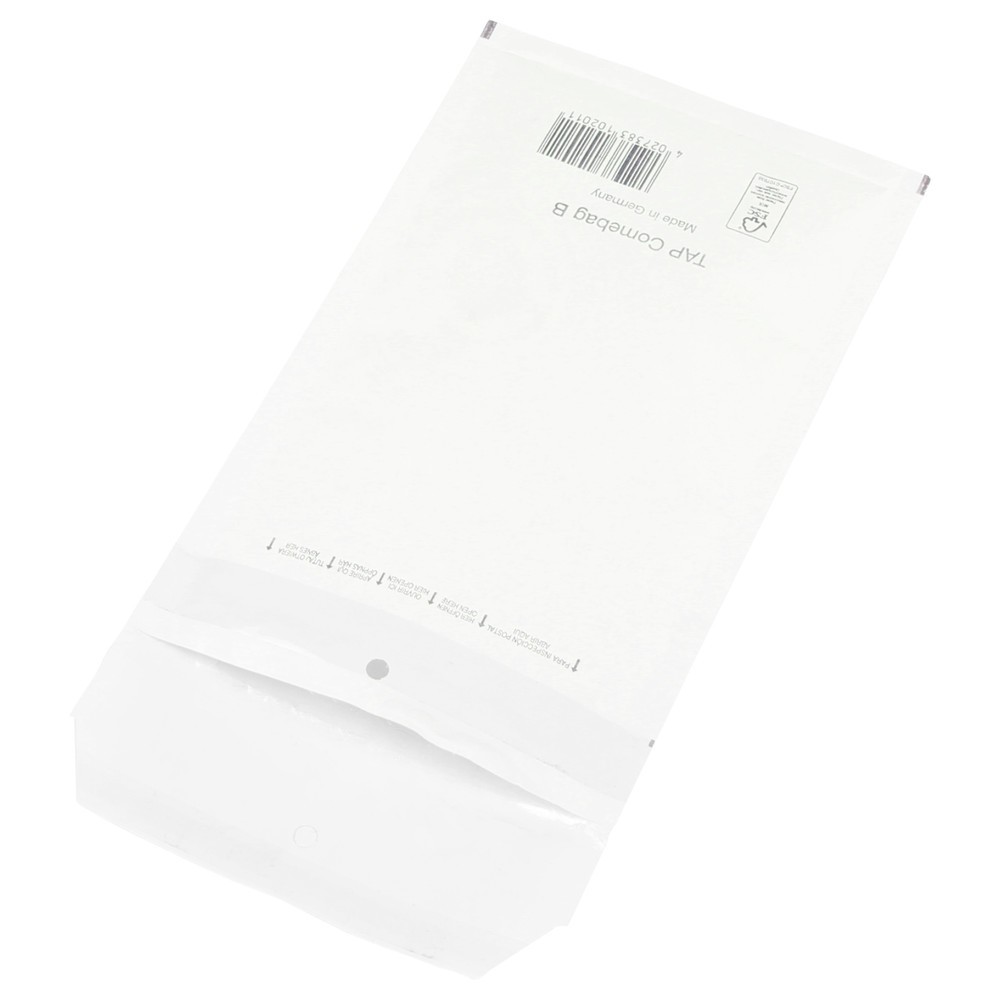 Produktabbildung Nr. 1: Luftpolster-Versandtasche, LxB 110 x 215 mm, weiss, für DIN A6, mit Selbstklebeverschluss