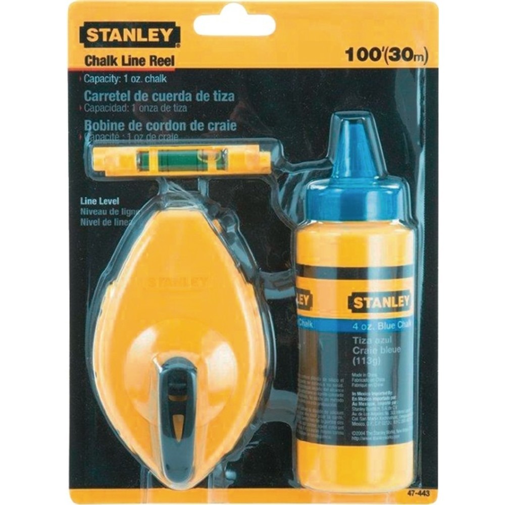 Illustration du produit: Set cordeau à tracer L. de fil 30m av. craie bl. niveau bulle p. fil Stanley