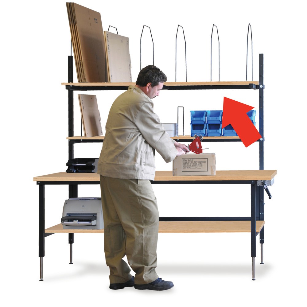 Produktabbildung Nr. 2: Magasin de cartons pour kit complet de poste d’emballage double, 6 arceaux, l x P 1 770 x 600 mm