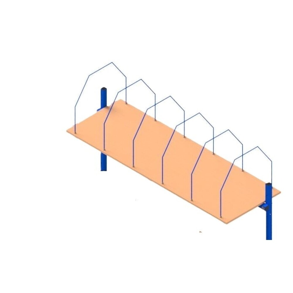 Illustration du produit: Magasin de cartons pour kit complet de poste d’emballage double, 6 arceaux, l x P 1 770 x 600 mm