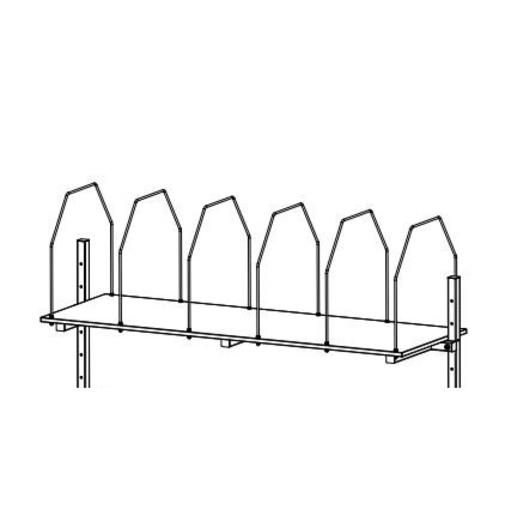 Produktabbildung Nr. 3: Magasin de cartons pour kit complet de poste d’emballage double, 6 arceaux, l x P 1 770 x 600 mm