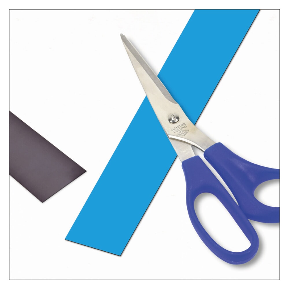 Produktabbildung: Magnetisches Beschriftungsband, Rolle, Höhe 30 mm, blau