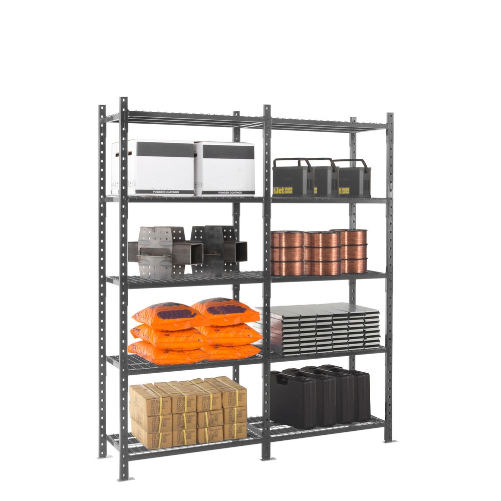 Produktabbildung Nr. 7: ManOrga Fachbodenregal graphitgrau mit Stahlrohr-Böden, Fachlast 500 kg, HxBxT 3.000 x 1.050 x 510 mm