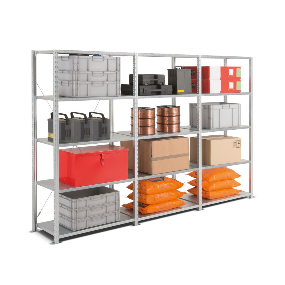 Produktabbildung: ManOrga Komplettpaket Fachbodenregal, Fachlast 340 kg, HxBxT 2.000 x 3.043 x 510 mm