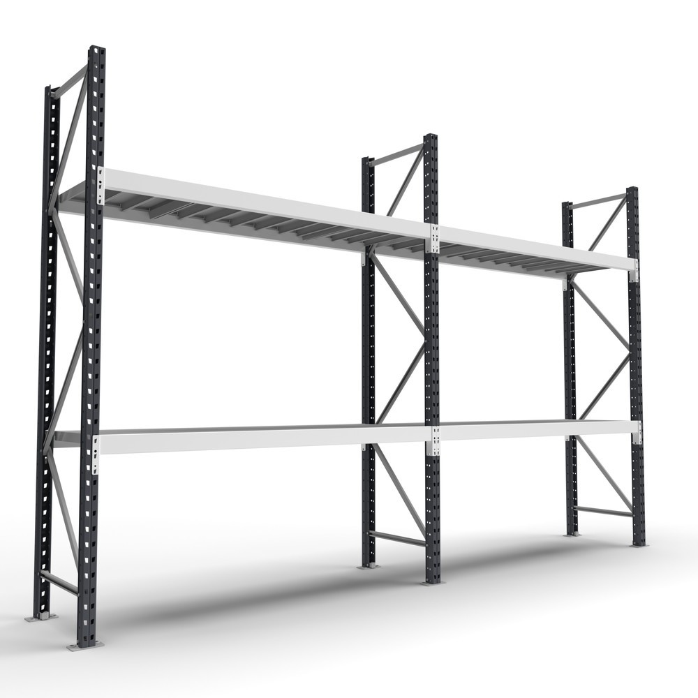 Produktabbildung Nr. 5: Rayonnage grande portée ManOrga, avec panneaux en acier, module de base, charge par tablette 740 kg, H x l x P 2 000 x 2 700 x 1 000 mm