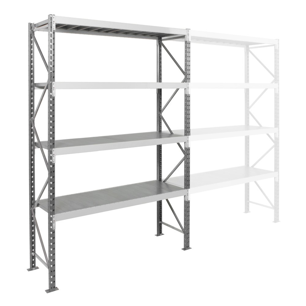Produktabbildung Nr. 2: ManOrga Rayonnage grande portée, avec panneaux en acier, TB, gris graphite/gris clair, H x l x P 2 500 x 1 500 x 600 mm