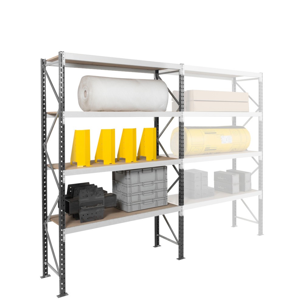 Produktabbildung Nr. 6: ManOrga Rayonnage grande portée, avec panneaux en acier, TB, gris graphite/gris clair, H x l x P 2 500 x 1 500 x 600 mm