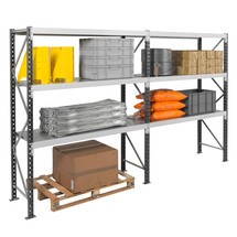 Produktabbildung Nr. 2: ManOrga Rayonnage grande portée, avec panneaux en acier, TA, gris graphite/gris clair, H x l x P 2 000 x 1 500 x 600 mm