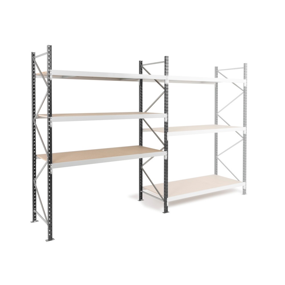 Produktabbildung: ManOrga Weitspannregal, mit Spanplatten, GF, HxBxT 2.000 x 2.250 x 600 mm