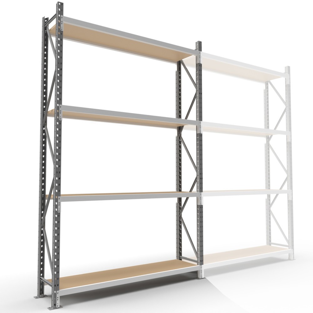 Produktabbildung Nr. 1: ManOrga Weitspannregal, mit Spanplatten, GF, HxBxT 2.500 x 1.800 x 600 mm