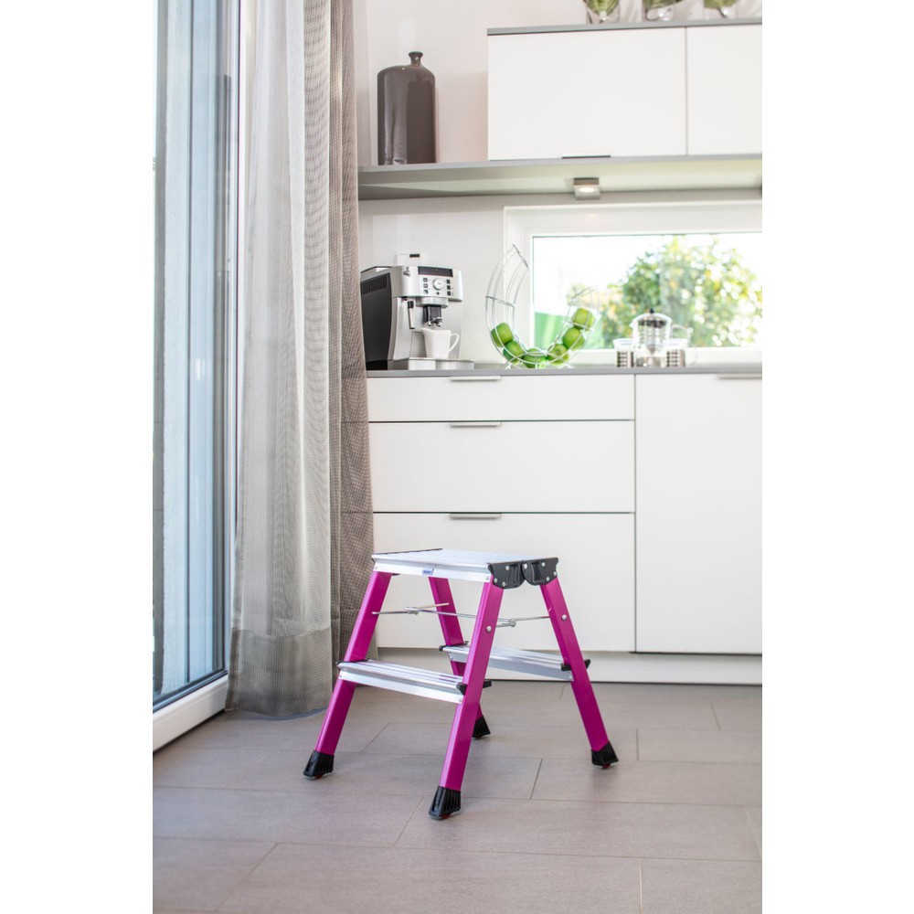 Produktabbildung Nr. 2: Marchepied pliant KRAUSE® Rolly 2x2 marches rose
