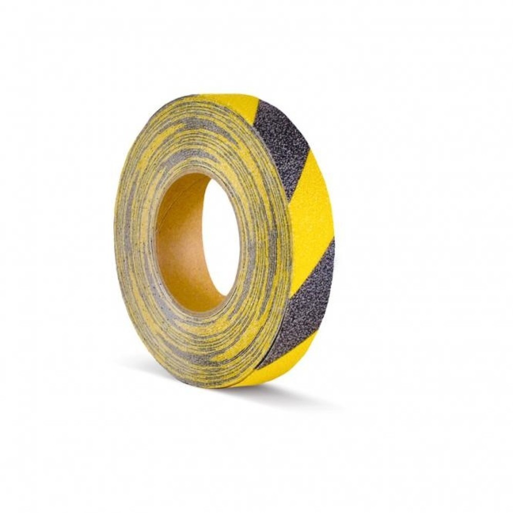 Illustration du produit: Revêtement antidérapant m2™, marquage de signalisation, rouleau, largeur 25 mm, noir-jaune