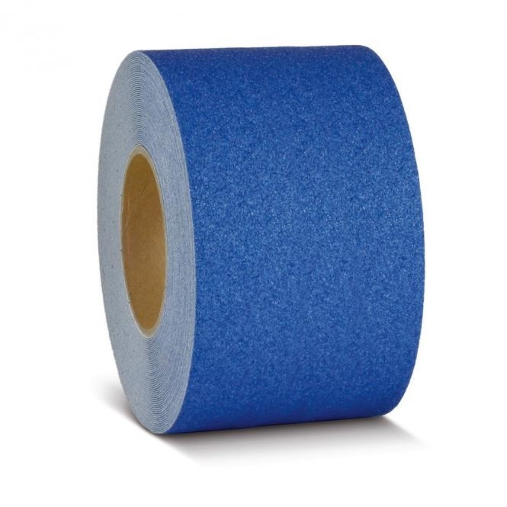 Produktabbildung Nr. 1: Revêtement antidérapant m2™, marquage de signalisation, rouleau, largeur 100 mm, bleu