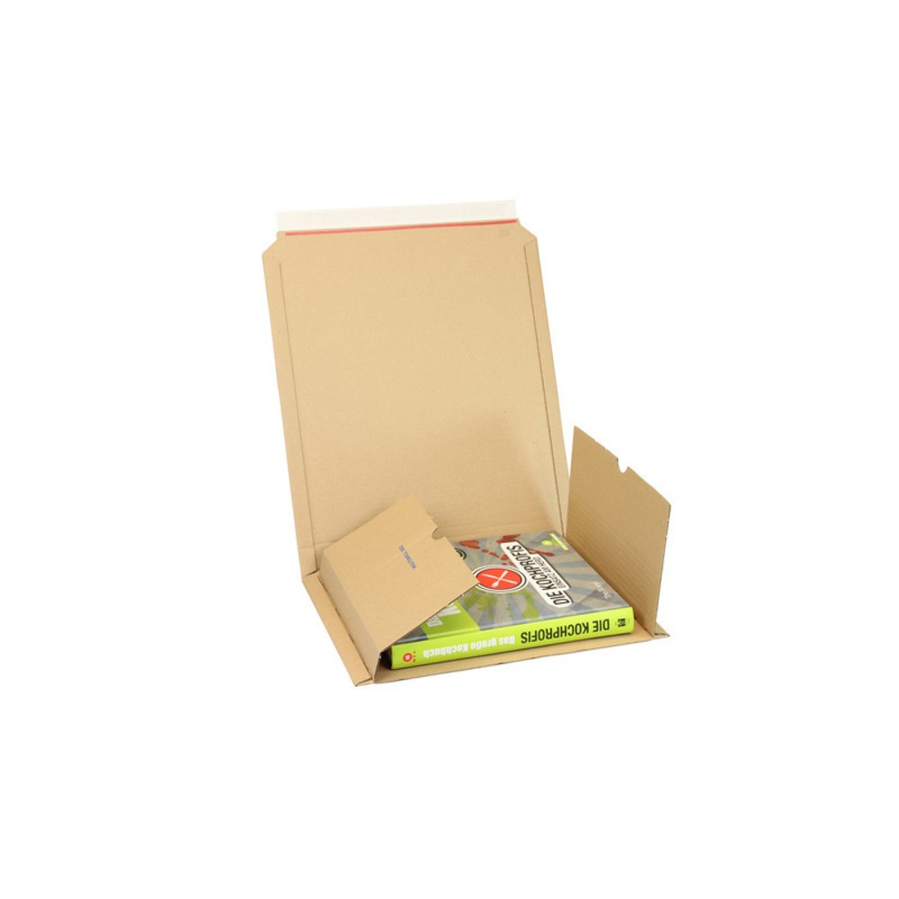Produktabbildung: Medienkarton Wellpappe, 1-wellig, Innenmass LxBxH 325 x 250 x 75 mm, für DIN C4