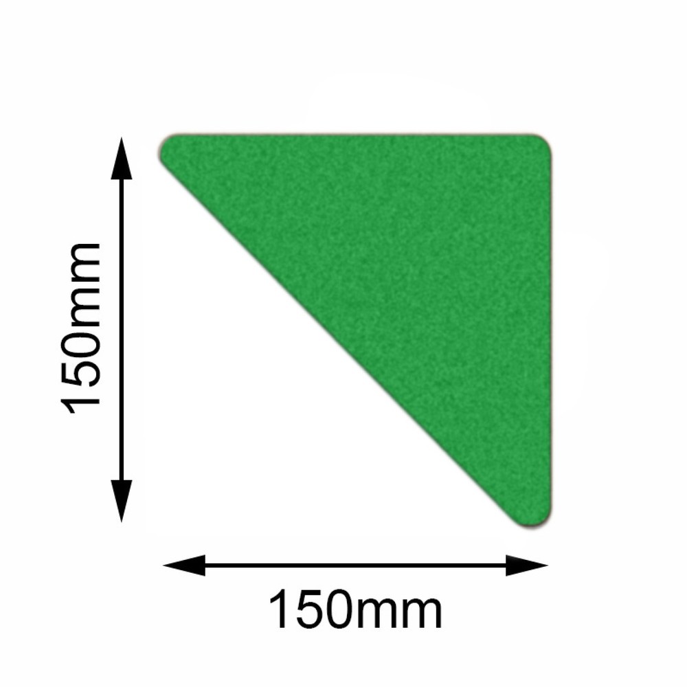 Produktabbildung: Mehlhose Bodenmarkierer Safety Dreieck, grün, 150 x 150 mm, 10 Stk/VE