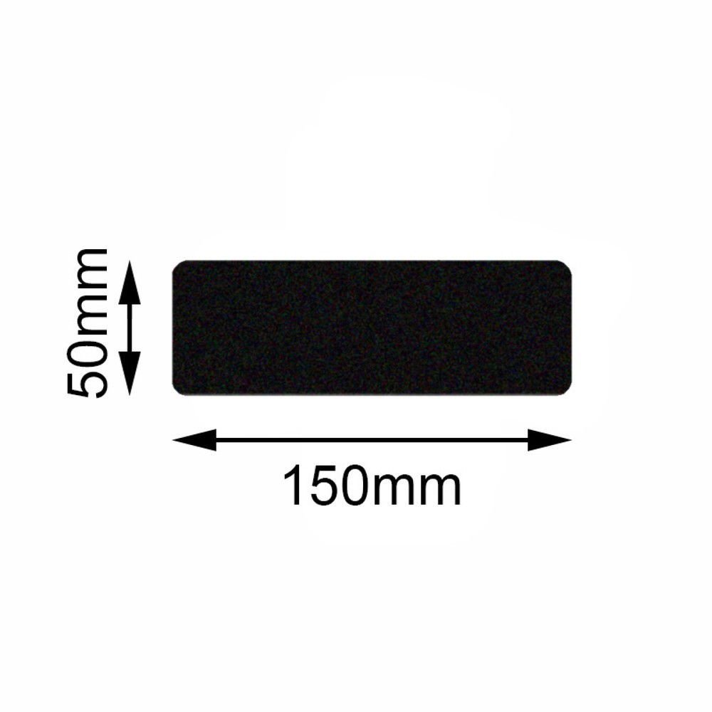 Produktabbildung: Mehlhose Bodenmarkierer Safety Rechteck, schwarz, 50 x 150 mm, 10 Stk/VE
