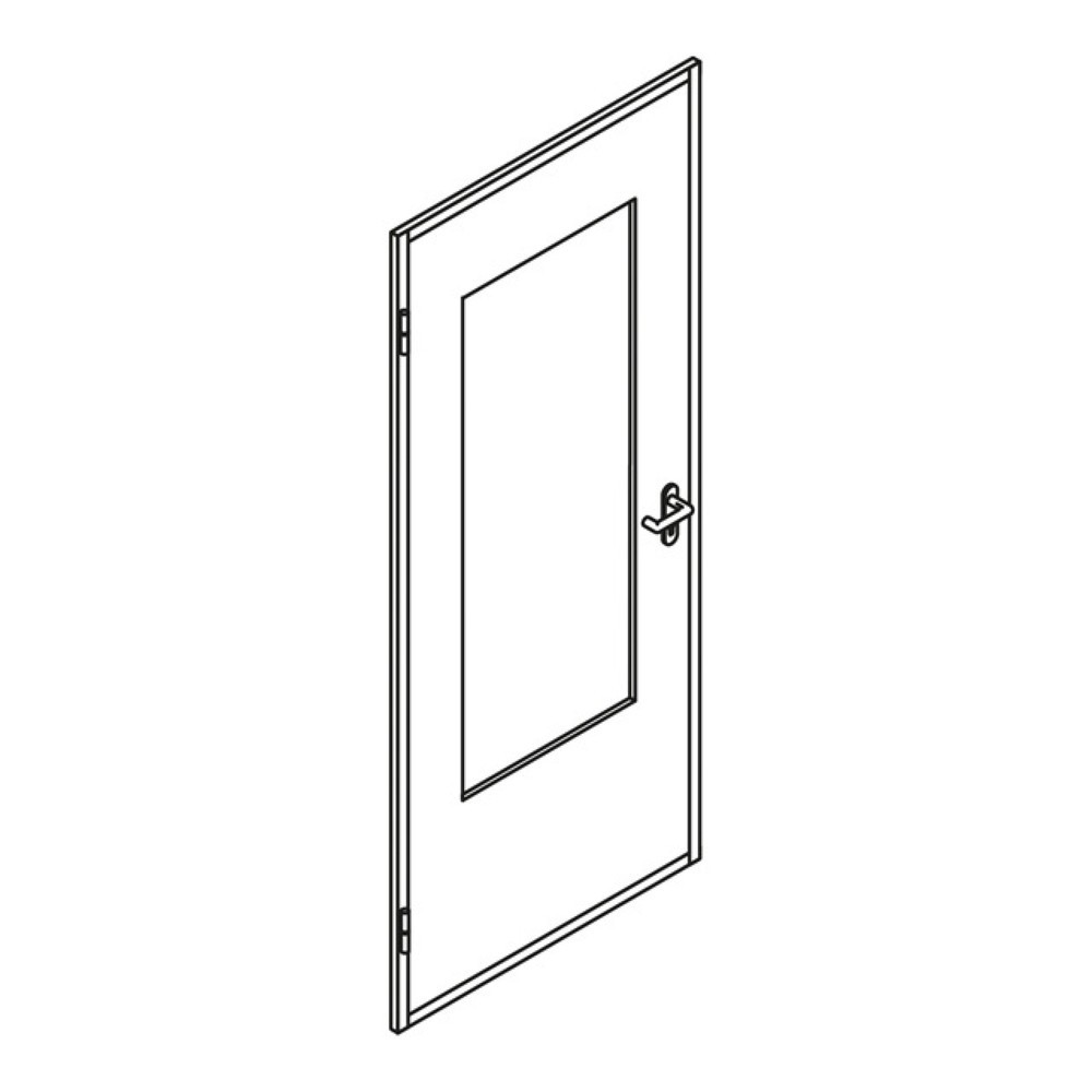 Produktabbildung: Mehrpreis für Tür mit Glasausschnitt, (LA= 520 x 1360),860 x 1985 für FLADAFI® Mehrzweckbox