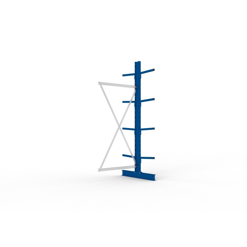 Produktabbildung: META Kragarmregal Anbaufeld, doppelseitig, Tragkraft pro Arm 220 kg, HxBxT 2.500 x 1.094 x 1.020 mm