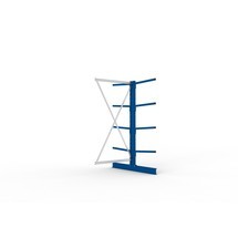 META Kragarmregal Anbaufeld, doppelseitig, Tragkraft pro Arm bis 220 kg