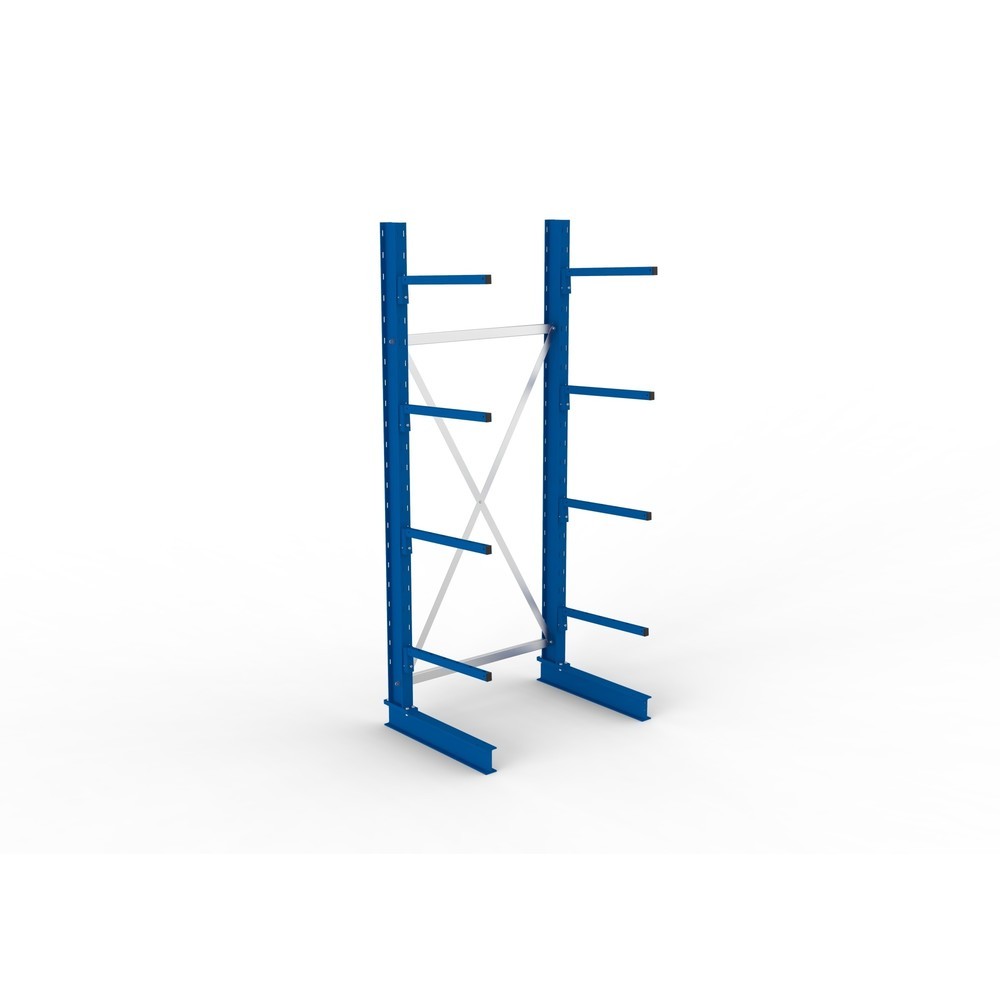 Produktabbildung Nr. 4: META Rayonnage cantilever, module de base, simple face, capacité de charge par bras 140 kg, HxlxP 2 500 x 1 094 x 810 mm