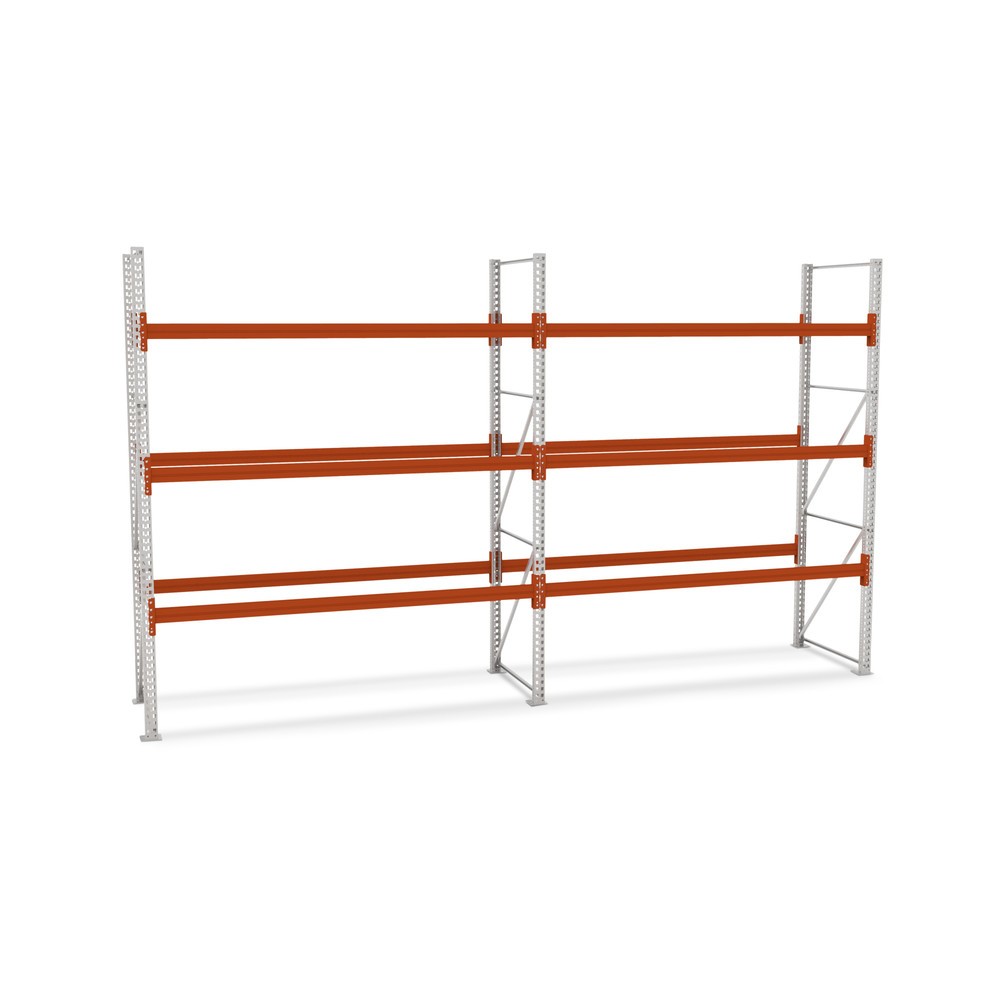 Produktabbildung: META Komplettpaket Palettenregal MULTIPAL, Fachlast 4.430 kg, HxBxT 3.800 x 5.700 x 1.100 mm