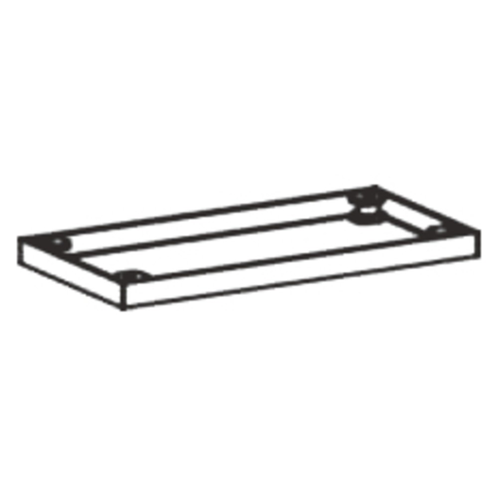 Produktabbildung Nr. 2: Geramöbel Metallsockel für Querrollladenschrank Profi, BxT 50 x 1.000 mm, silber