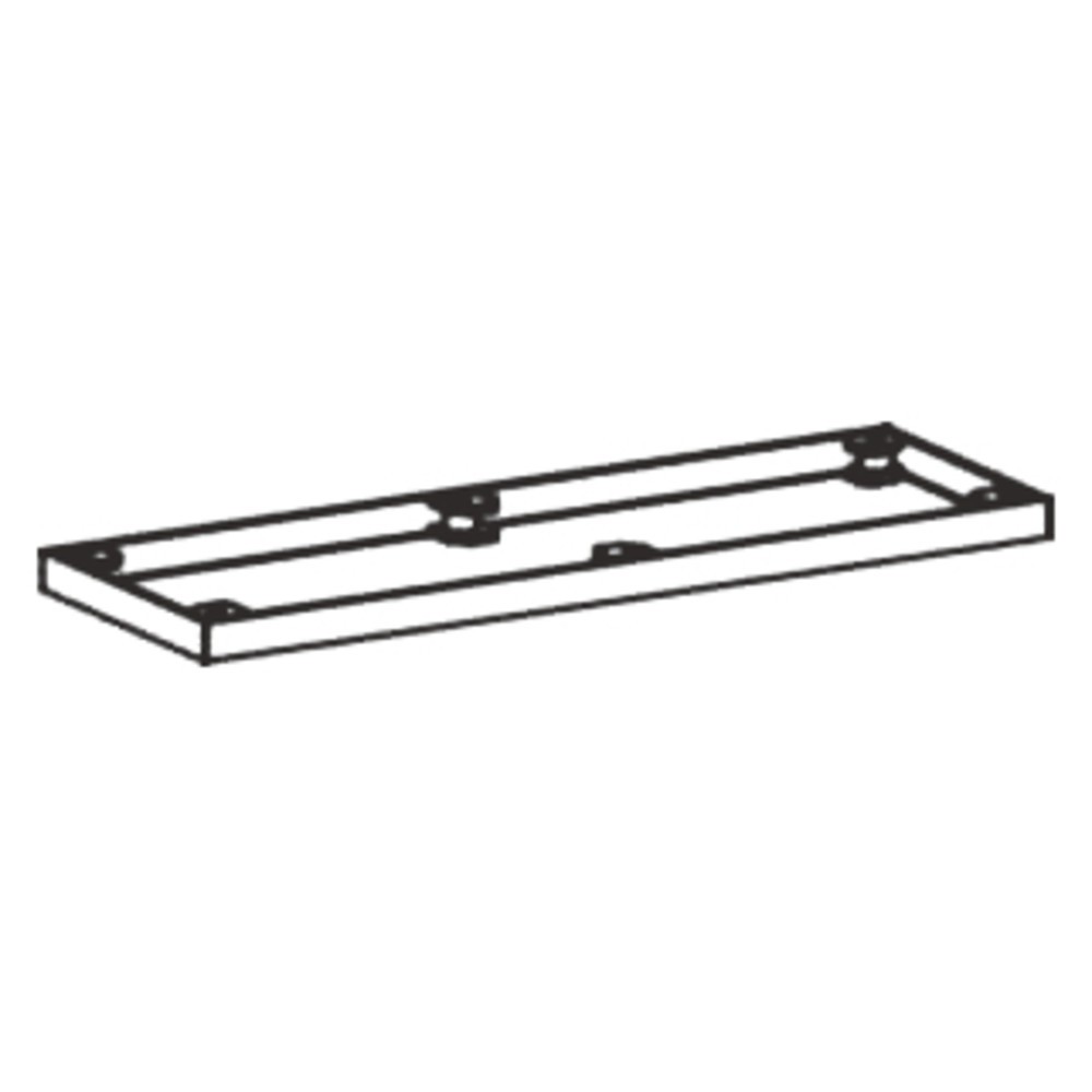 Produktabbildung Nr. 3: Geramöbel Metallsockel für Querrollladenschrank Profi, BxT 50 x 1.000 mm, silber
