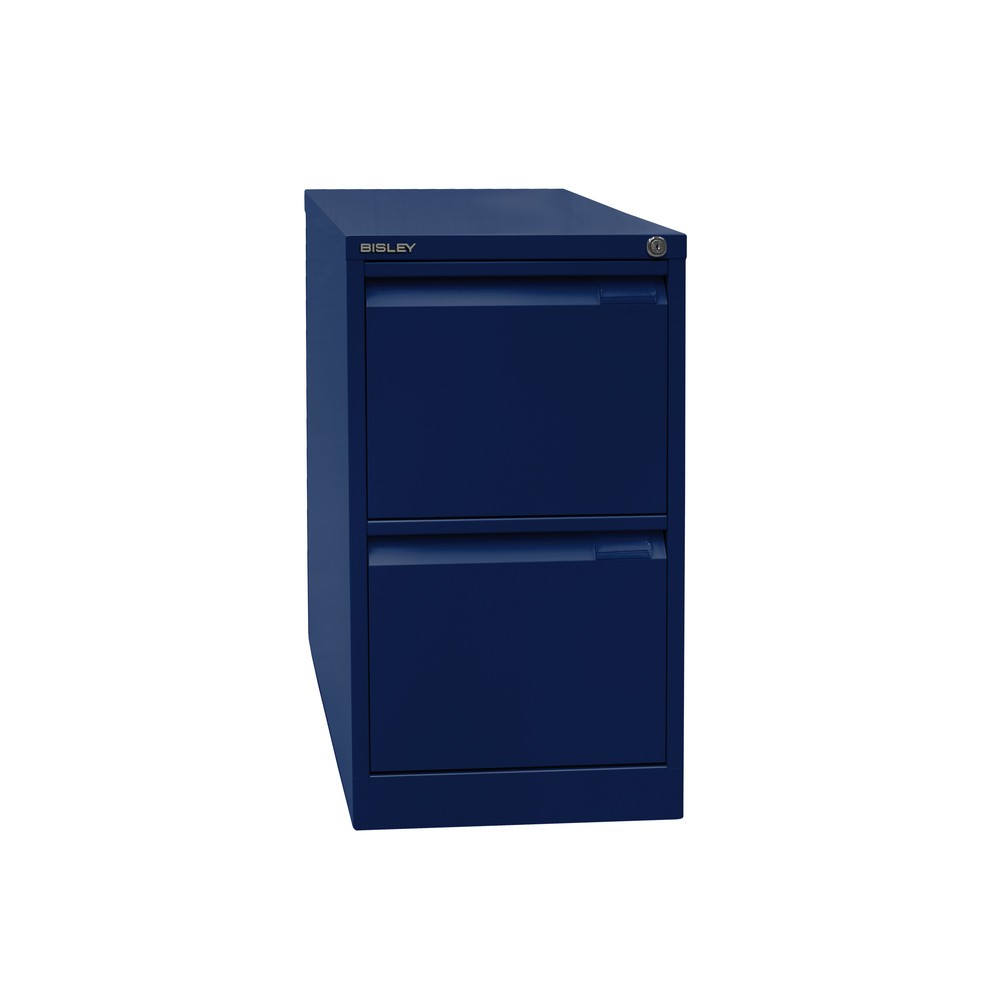 Produktabbildung Nr. 3: Meuble à dossiers suspendus BISLEY, 1 rail, 2 tiroirs, bleu