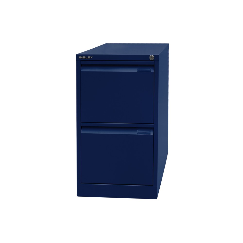 Produktabbildung Nr. 1: Meuble à dossiers suspendus BISLEY, 1 rail, 2 tiroirs, bleu