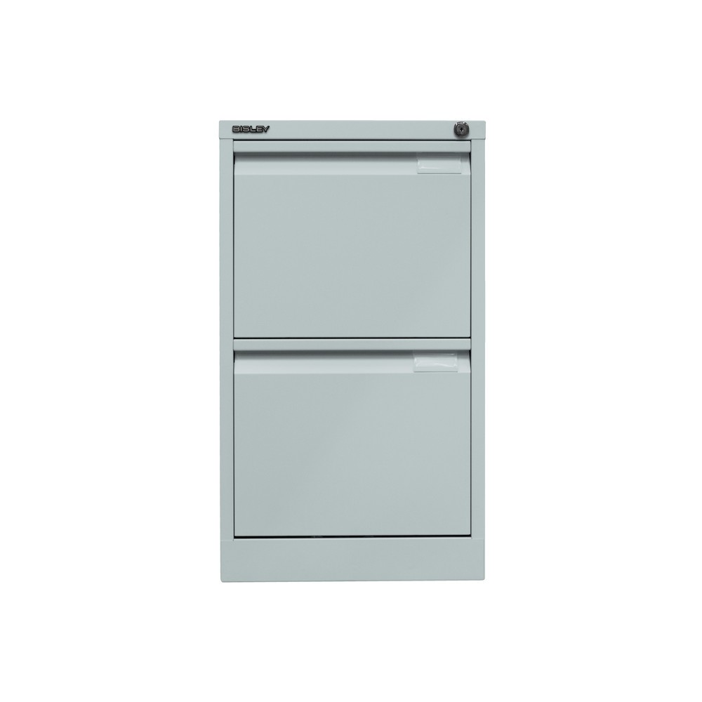 Produktabbildung Nr. 2: Meuble à dossiers suspendus BISLEY, 1 rail, 2 tiroirs, gris