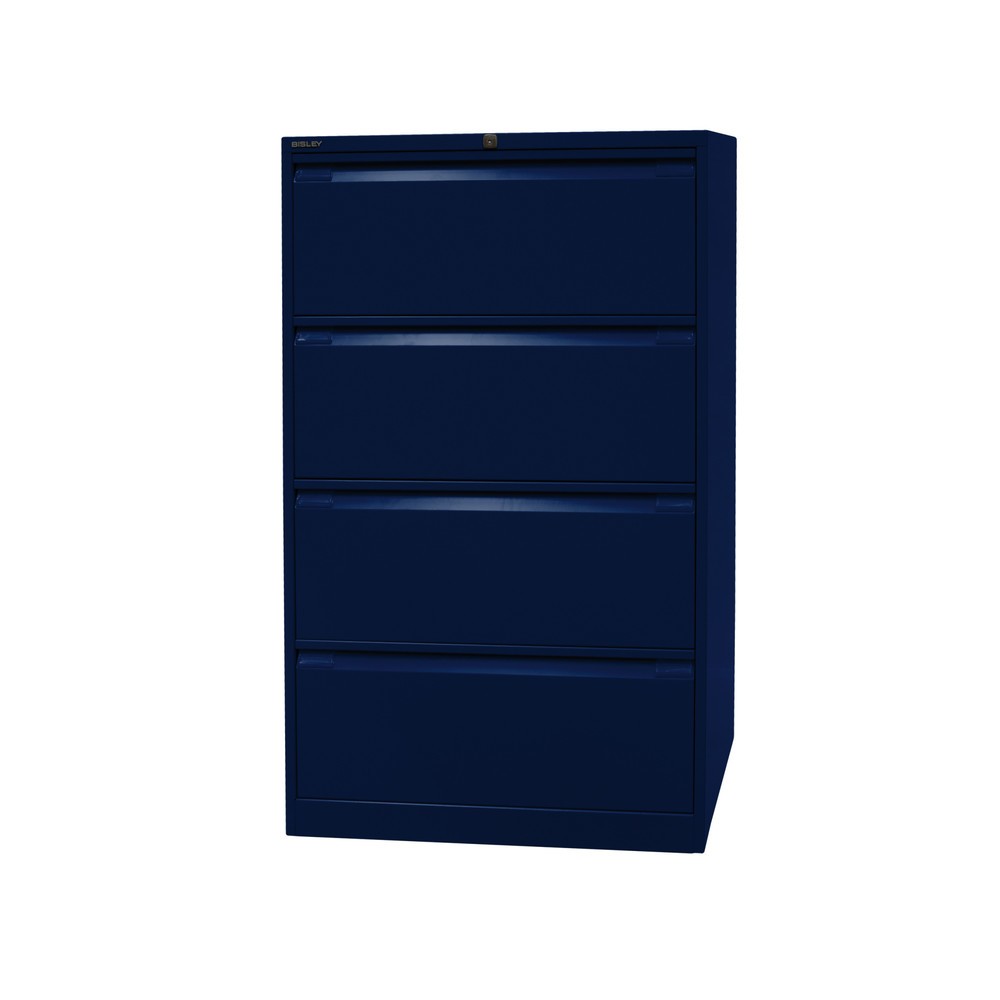 Produktabbildung Nr. 1: Meuble à dossiers suspendus BISLEY, 2 rails, 4 tiroirs, bleu