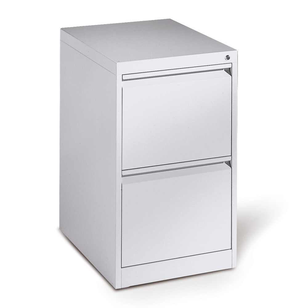 Produktabbildung Nr. 2: Meuble à dossiers suspendus C+P, 1 rail, 2 tiroirs, gris clair