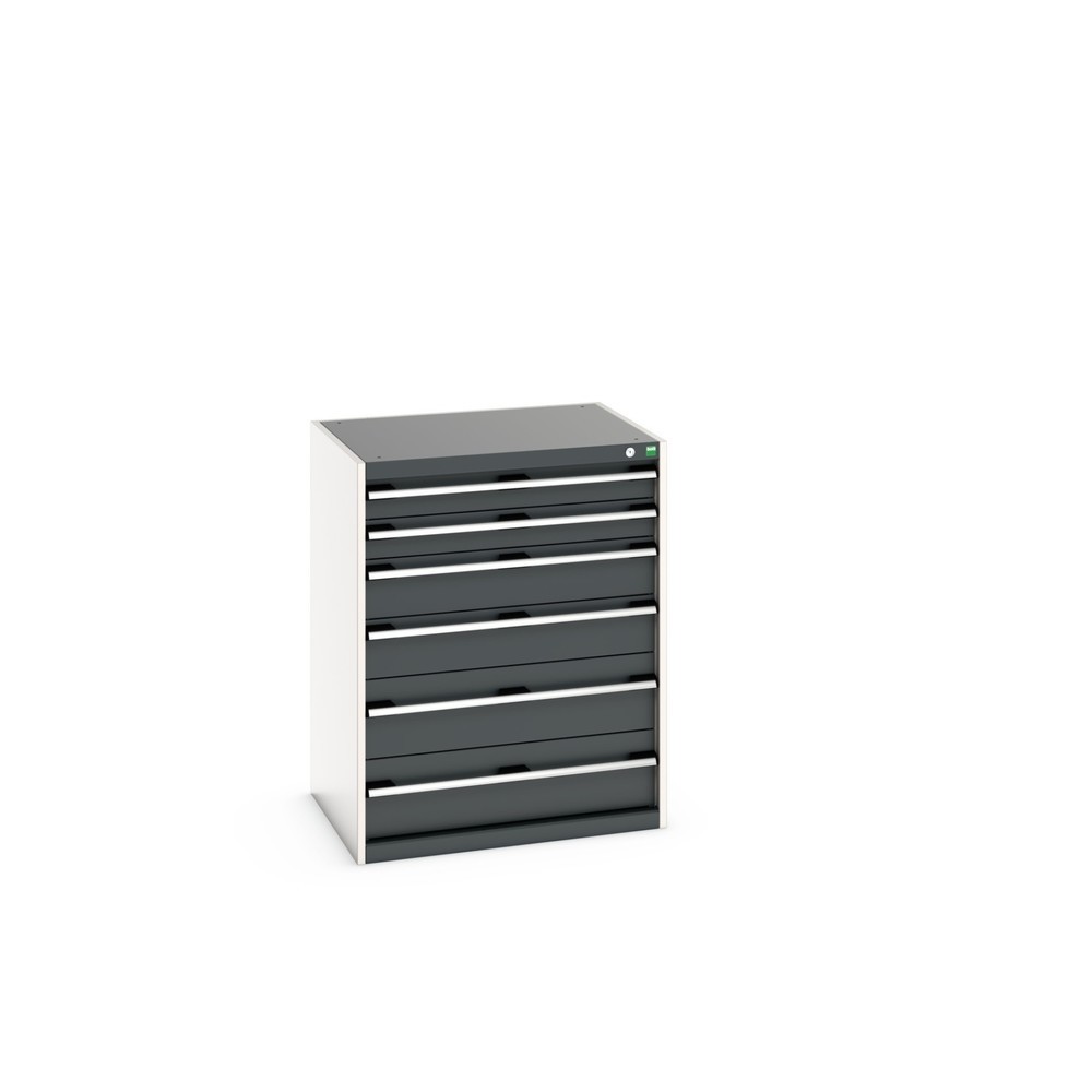 Illustration du produit: Meuble à tiroirs bott cubio, tiroirs 2x100 + 2x150+ 2x200 mm, capacité de charge 200 kg par tiroir, largeur 800 mm, gris anthracite