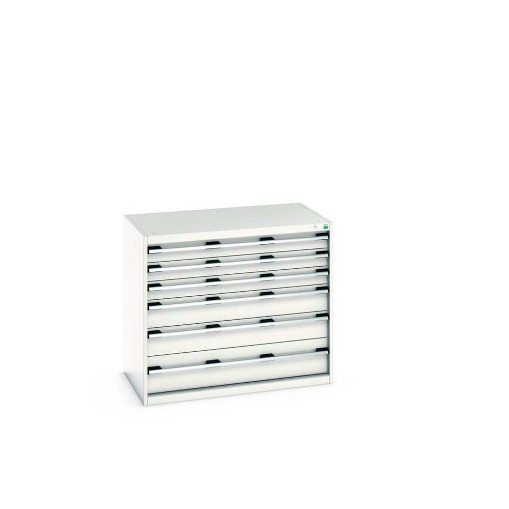 Illustration du produit: Meuble à tiroirs bott cubio, tiroirs 3x100 + 2x150+ 1x200 mm, capacité de charge 200 kg par tiroir, largeur 1 050 mm, gris clair