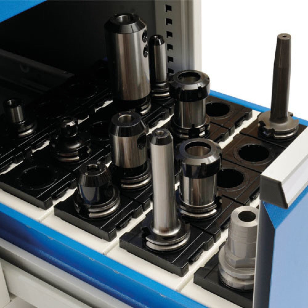 Produktabbildung Nr. 3: Meuble à tiroirs pour outils CNC Bedrunka+Hirth, 2 tiroirs, H x l x P 1 019 x 705 x 736 mm, VDI 30 (70 pièces)