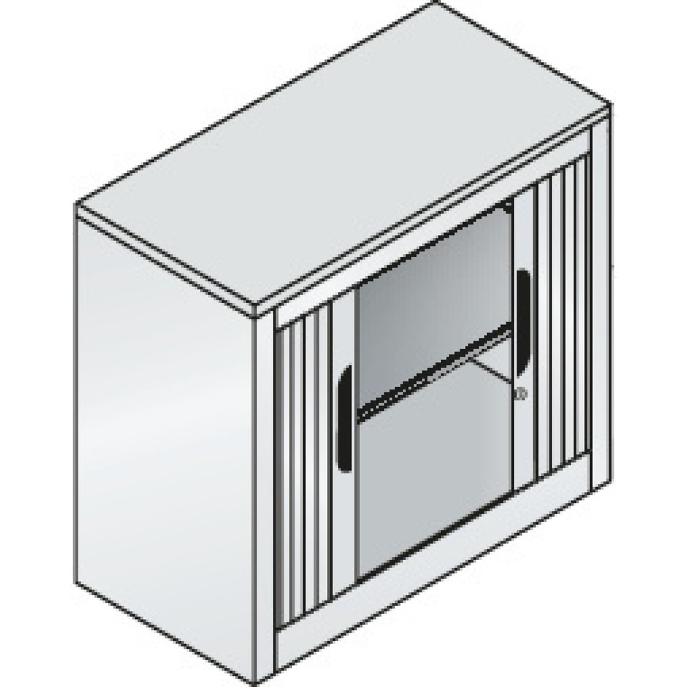 Produktabbildung Nr. 3: Meuble à volet roulant transversal C+P, 1 1/2 hauteur de classeur, largeur 800 mm, blanc pur, Érable