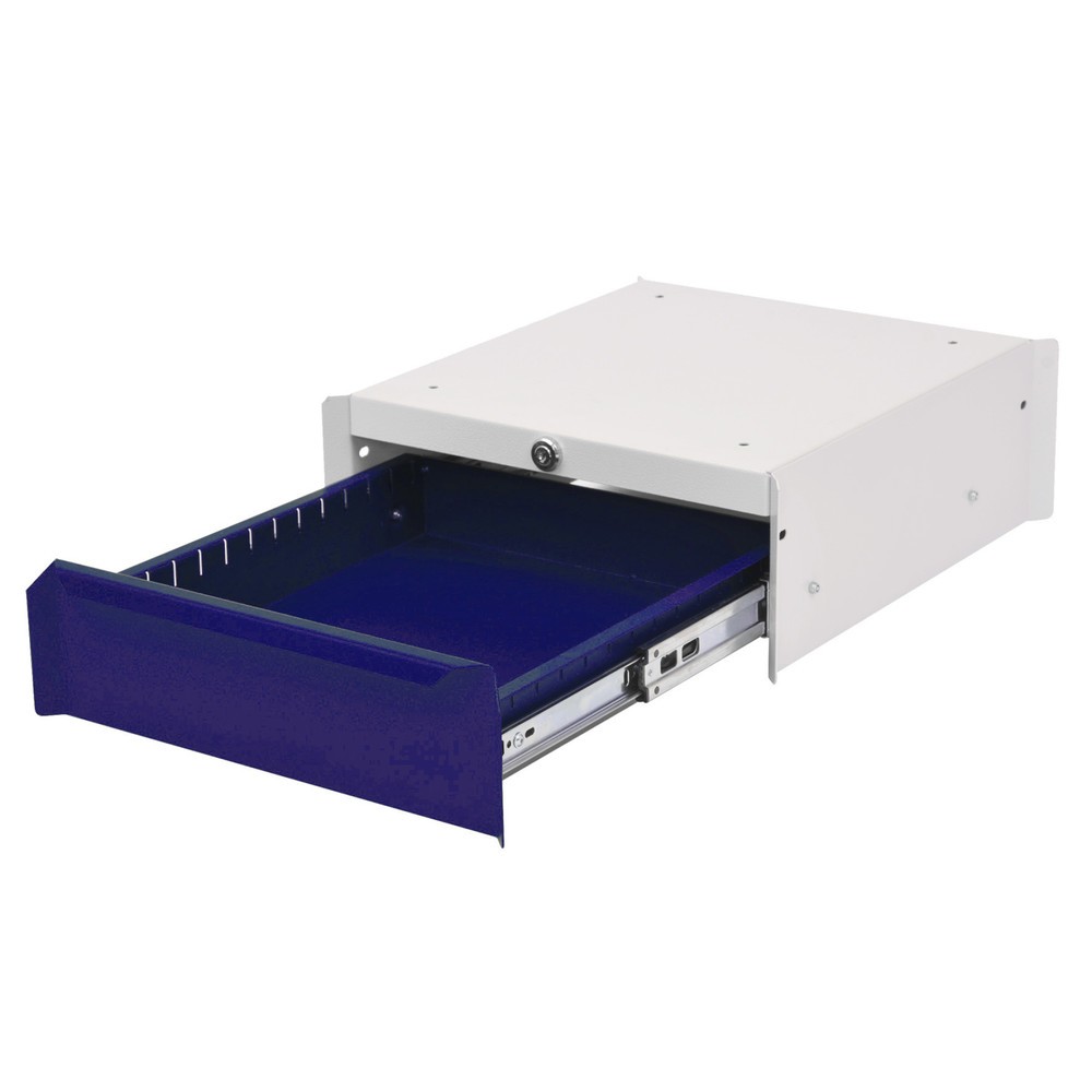 Produktabbildung Nr. 1: Meuble bas à 1 tiroir pour table de système de poste de travail Bedrunka+Hirth, H x l x P 140 x 370 x 400 mm, bleu cobalt
