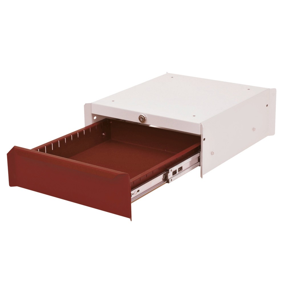 Produktabbildung Nr. 1: Meuble bas à 1 tiroir pour table de système de poste de travail Bedrunka+Hirth, H x l x P 140 x 370 x 400 mm, rouge rubis