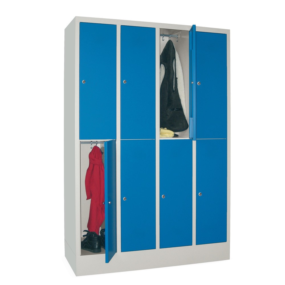 Illustration du produit: Meuble coffre-fort PAVOY, 4 x 3 compartiments, H x l x P 1 850 x 1 230 x 500 mm, gris clair, gris clair